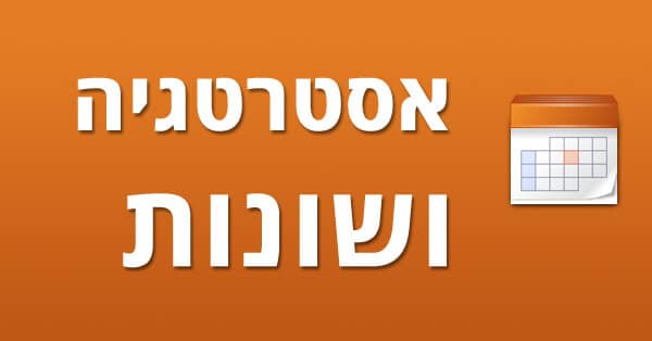 אסטרטגיה ושונות