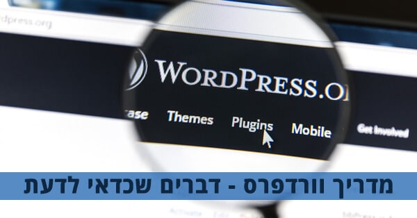 מדריך וורדפרס