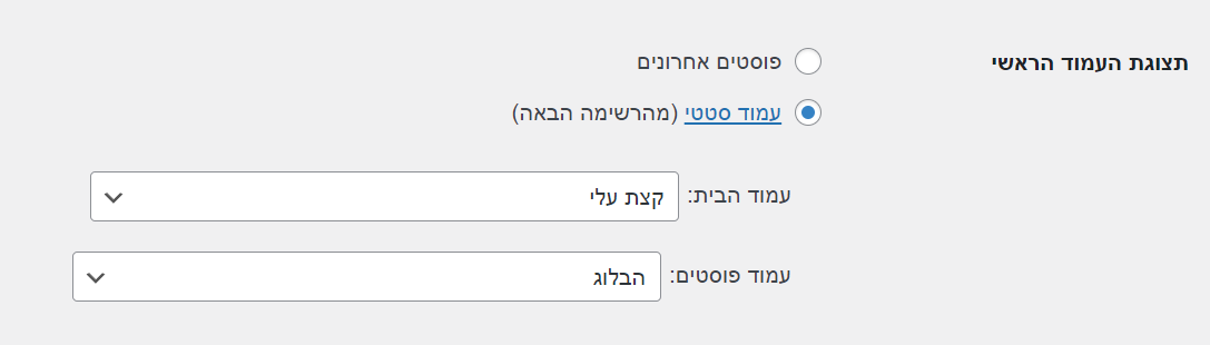 מסך הניהול של וורדפרס והגדרות ראשוניות